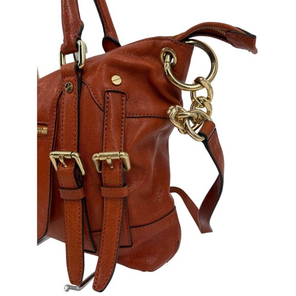 Michael Kors Luxury Burnt Orange Genuine Leather Large Slim Satchel Shoulder Bag - Picture 6 of 16